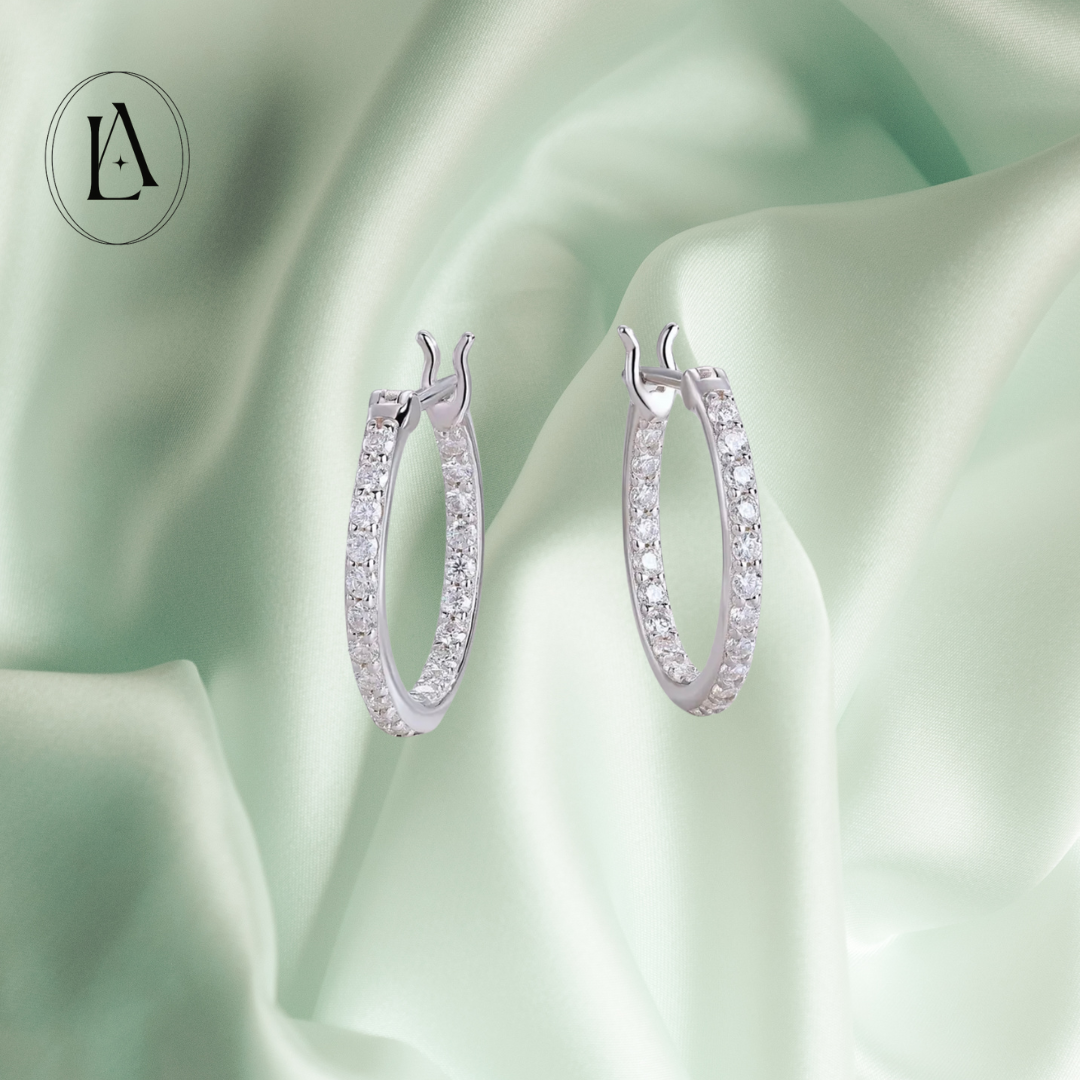 Moissanite Luxury Hoops Earrings