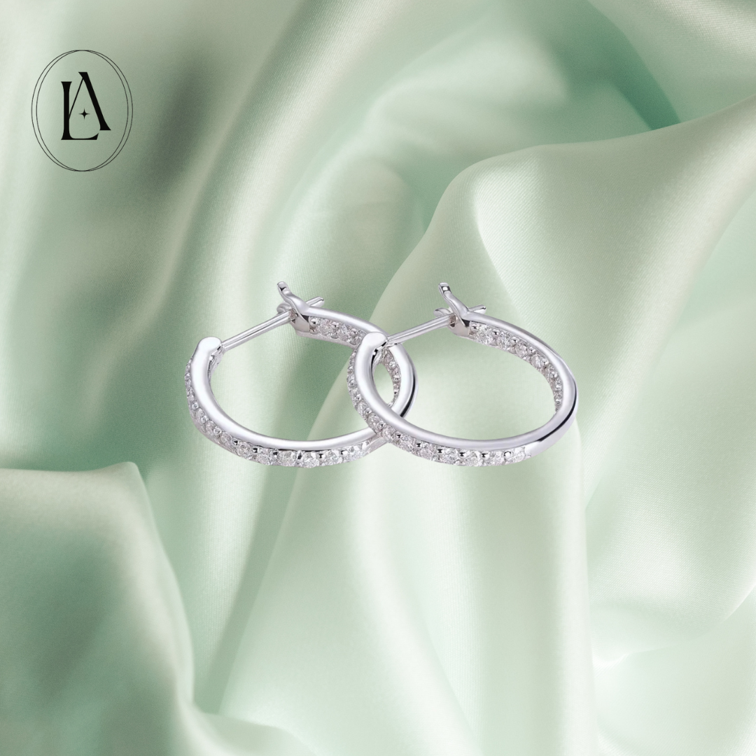 Moissanite Luxury Hoops Earrings
