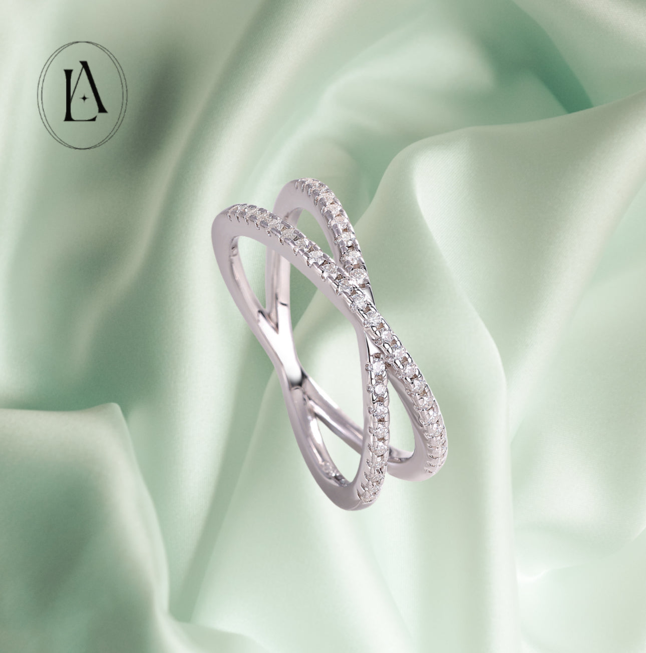 Moissanite Knot Ring